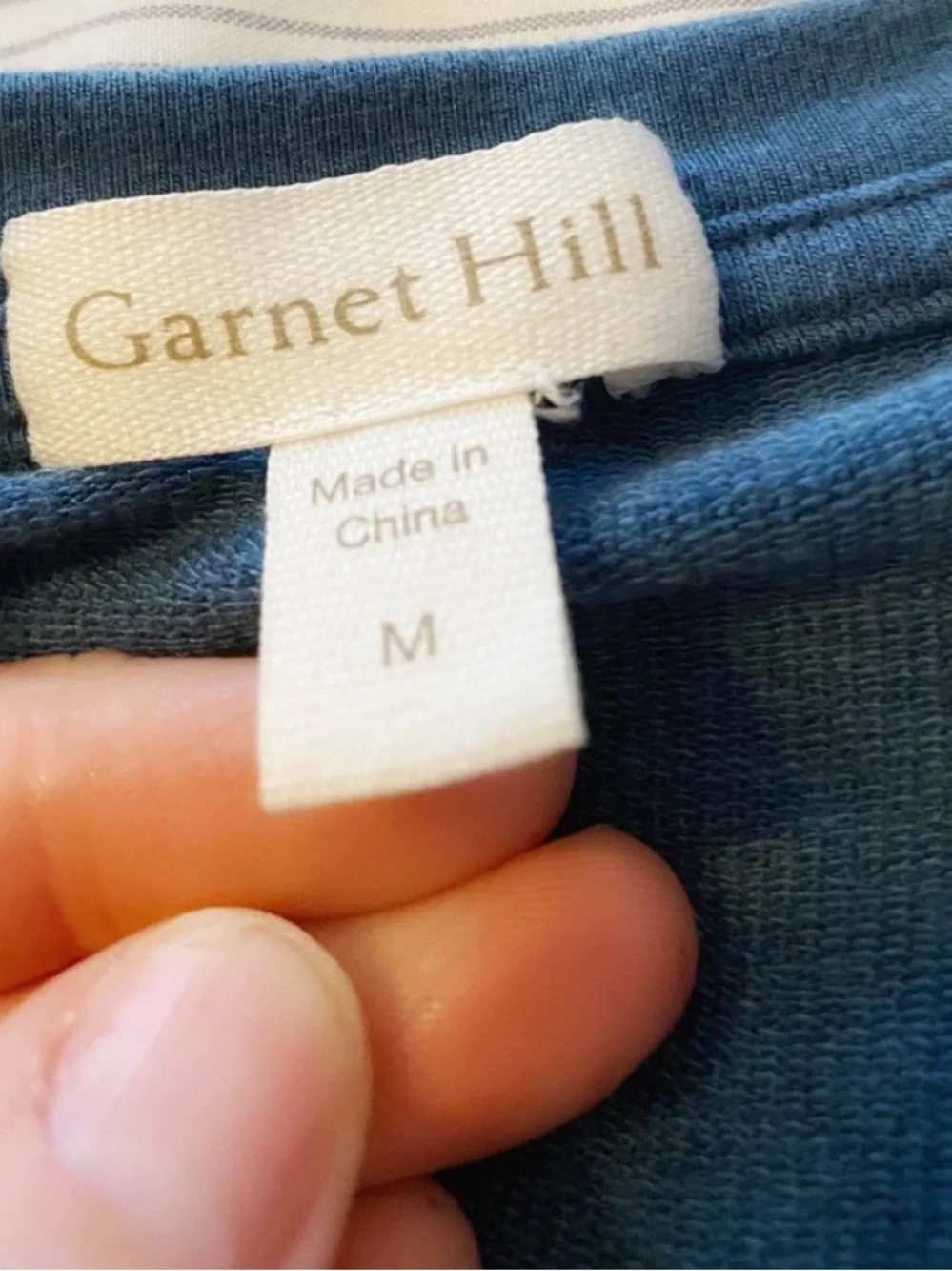 Garnet Hill Pop-Over Knit Tunic Heathered Cyan Tencel